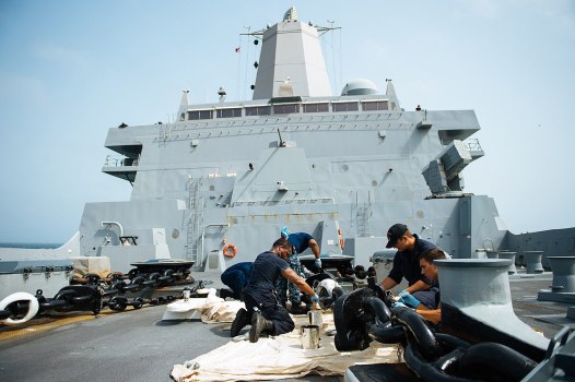 1280px-Sailors_aboard_USS_Anchorage_(LPD-23)_painting_the_forecastle_port_anchor_chain_(150706-N-BD107-118)